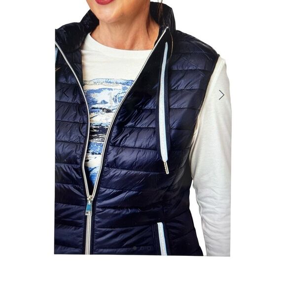Gerry Weber  Quilted Padded Vest. Navy Blue - Picture 2 of 12
